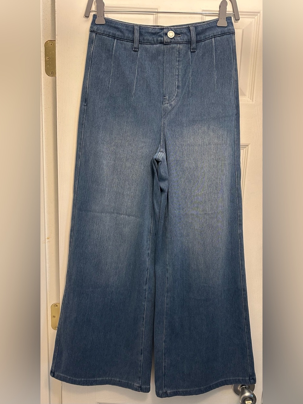 🔥👖💙 RARE Halara Wide Leg Pull On‎ Small Petite Jeans
